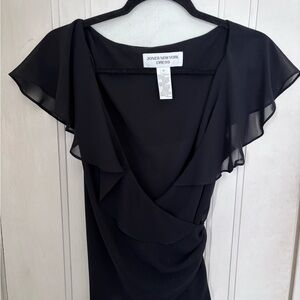 Vintage 90s Jones New York Black Women's Wrap Top
